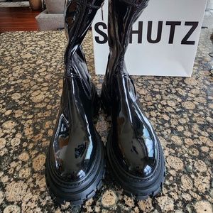 Schutz Boots AMAZING cool shiny and statement making!